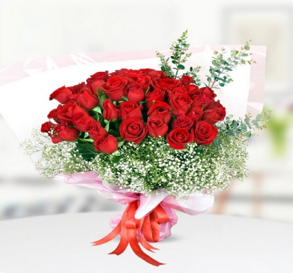 30 Kırmızı Gül Buketi