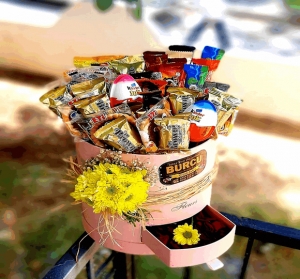 Kutuda Çikolata Sürprizli Güller